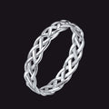 Sterling Silver Celtic Knot Wedding Band Ring for