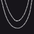 Figaro Link Chain Necklace in Sterling Silver