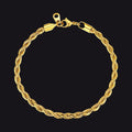 3mm/6mm Link Rope Chain Bracelet for