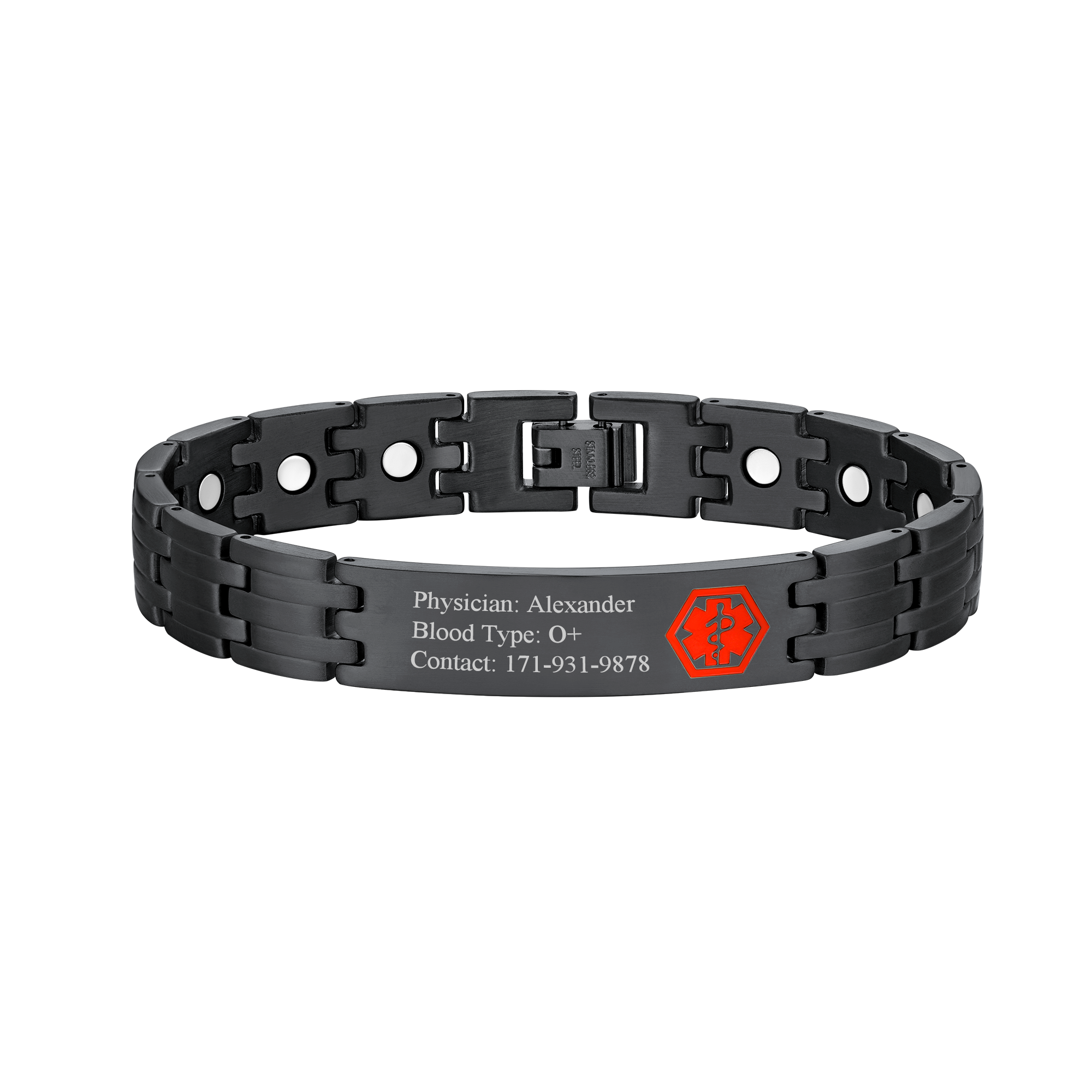 Faithheart Personalized Engraved Magnetic Bracelet for