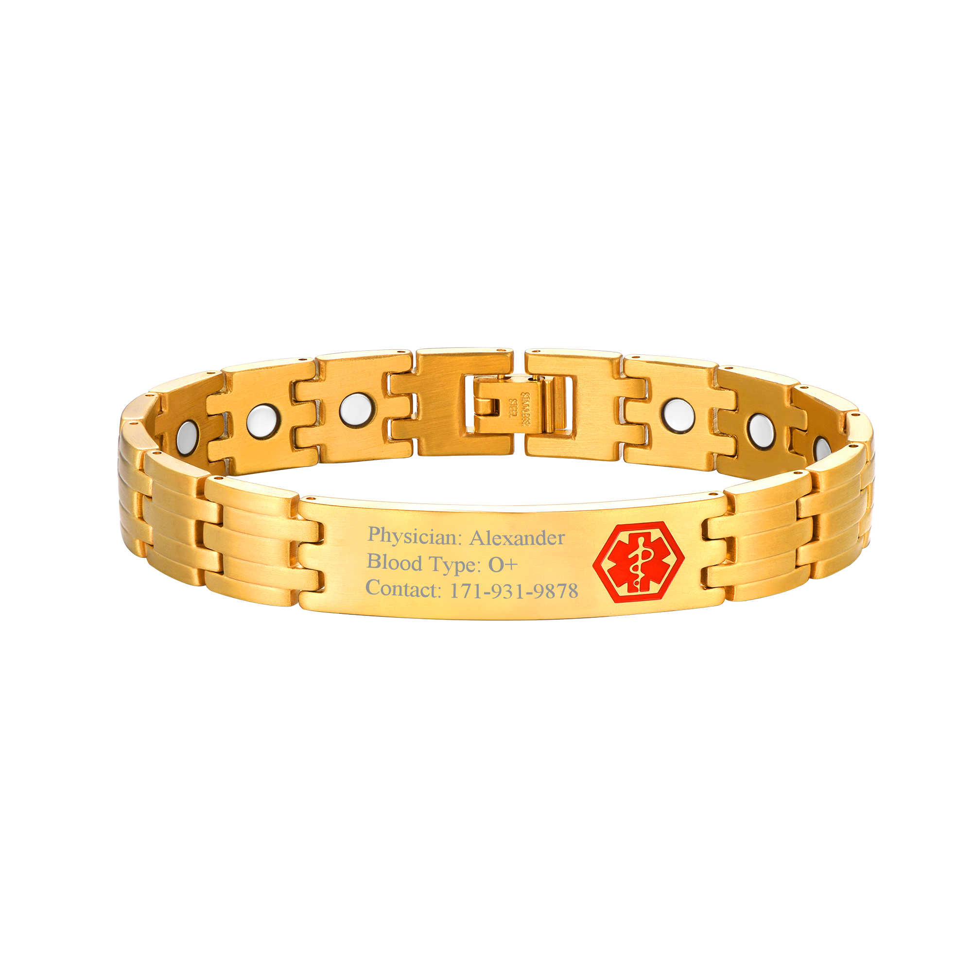 Faithheart Personalized Engraved Magnetic Bracelet for