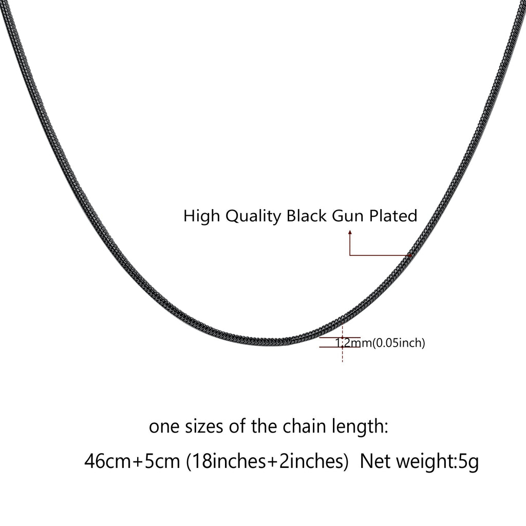 Stainless Steel 1.2mm Slim Chain Necklace for