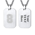 Customized Jersey Number Dog Tag Pendant Necklace for