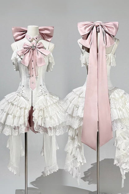 Ribbon Ballet Light Suspender Lolita Skirt Set