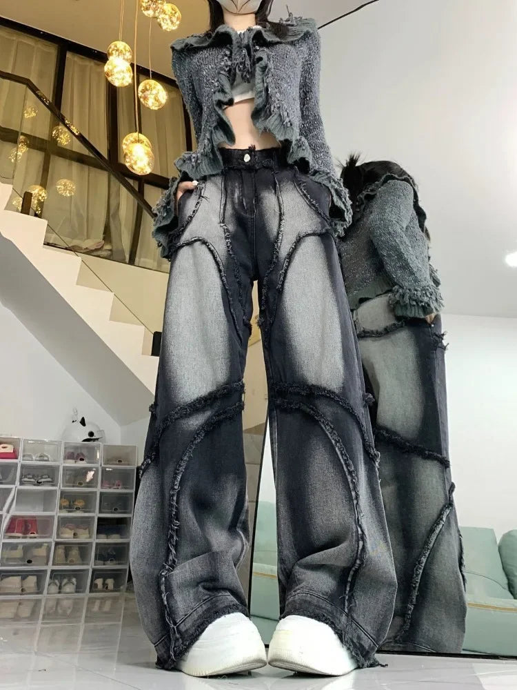 Baggy Denim Pants Black