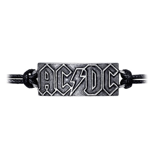 Ac/dc Lightning Logo Cord Bracelet by Alchemy Gothic