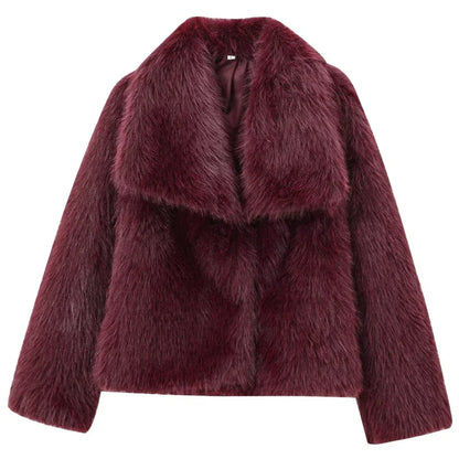 Fur Coat Burgundy