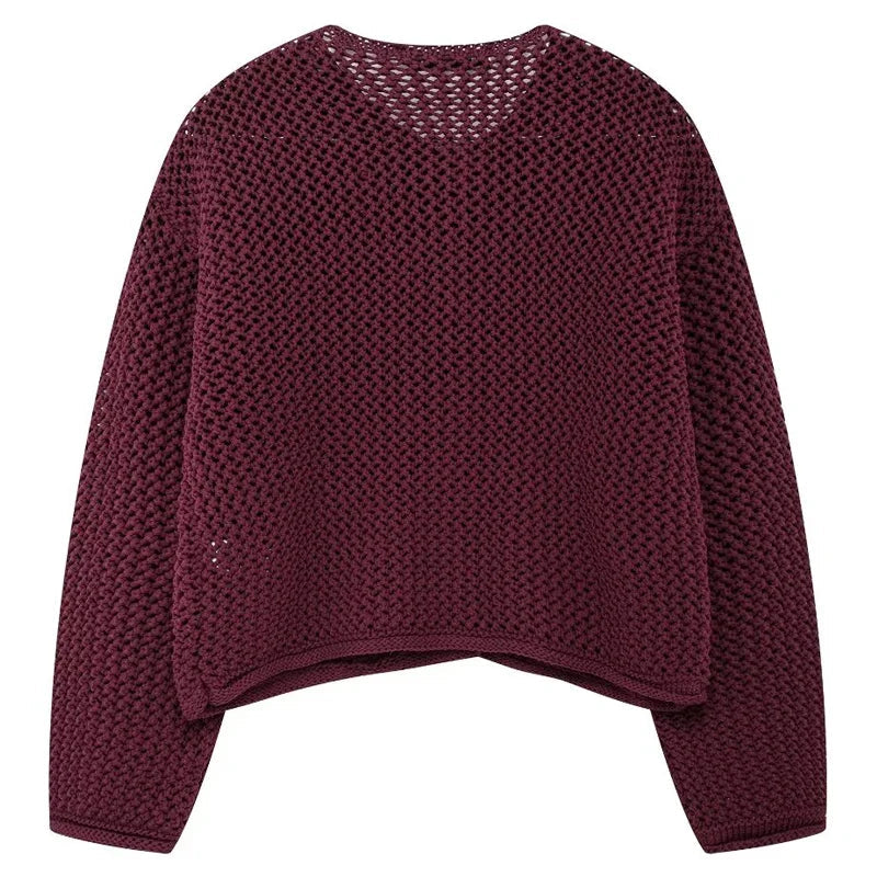 Knitted Cardigan Burgundy