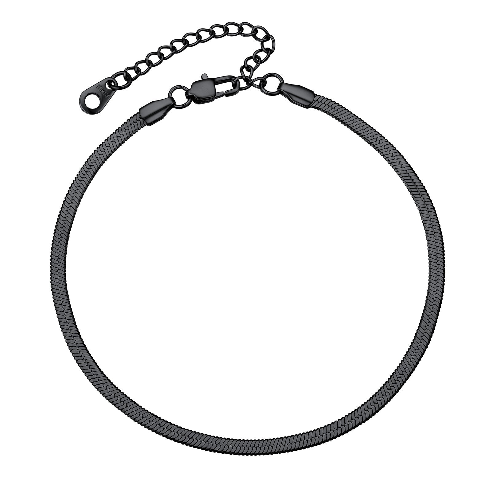 Stainless Steel Flat Snake Chain Anklet Bracelet for