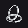 Classic Sterling Silver Piercing Hollow Hoop Earrings for