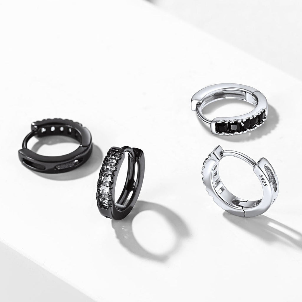 Hypoallergenic Cz Huggie Hoop Earrings for