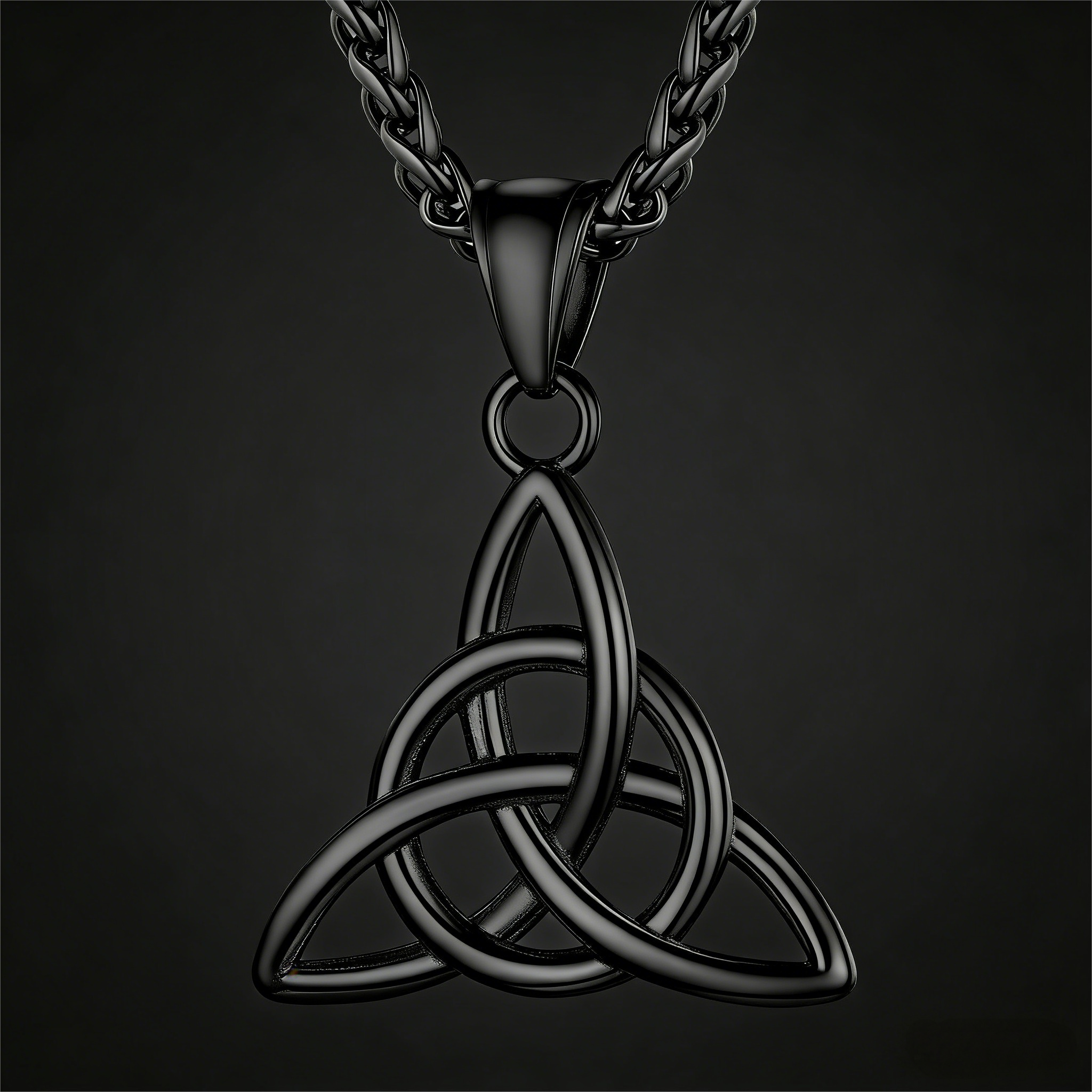 Irish Celtic Knot Pendant Necklace for