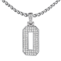 Baseball Diamond Jersey Number Chain Necklace for