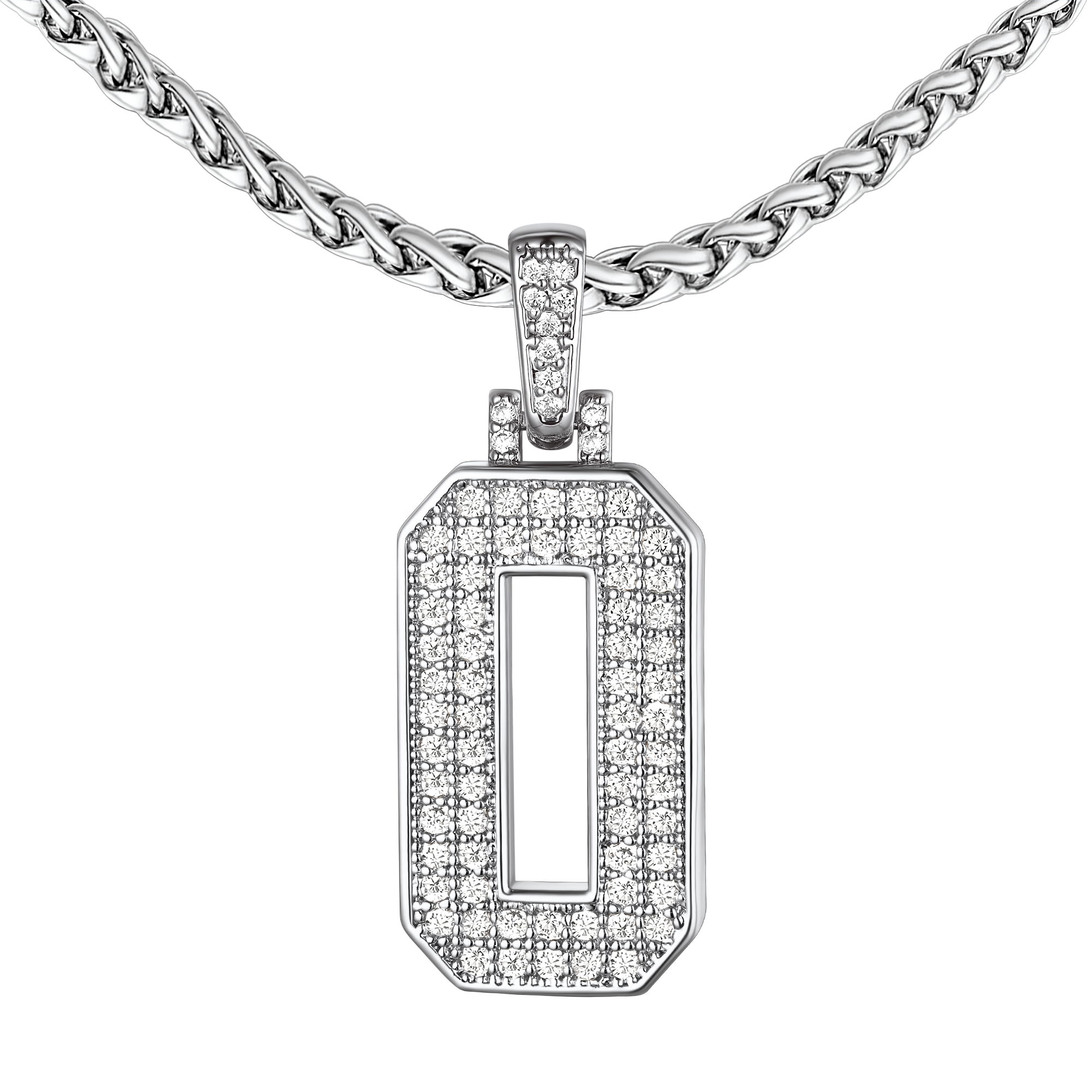Baseball Diamond Jersey Number Chain Necklace for
