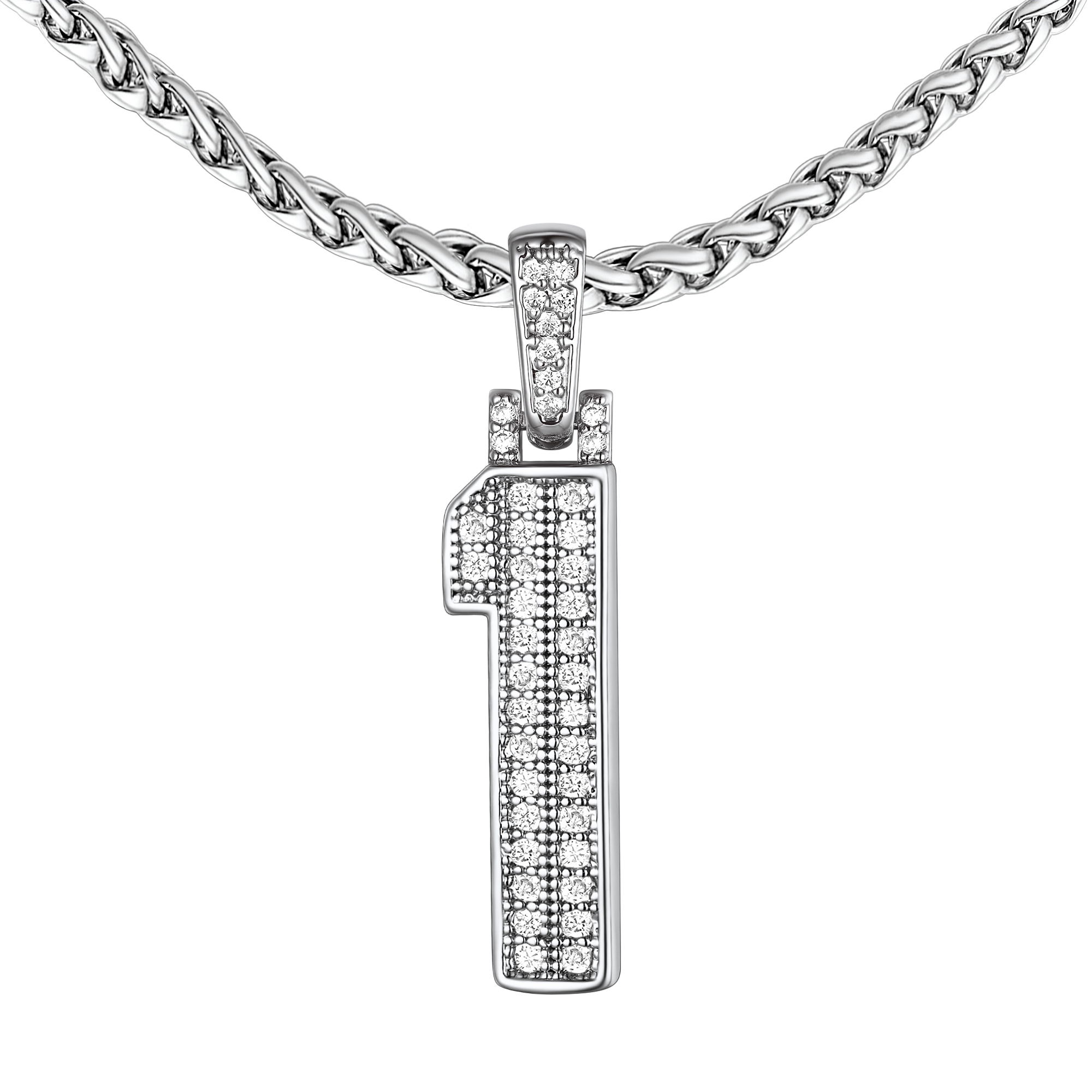 Baseball Diamond Jersey Number Chain Necklace for