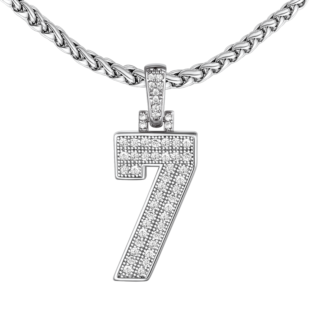 Baseball Diamond Jersey Number Chain Necklace for