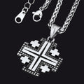 Religious Jerusalem Cross Necklace Stainless Steel