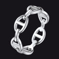 Sterling Silver Mariner Chain Link Ring for