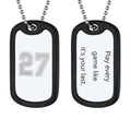 Customized Sport Number Dog Tag Necklace for