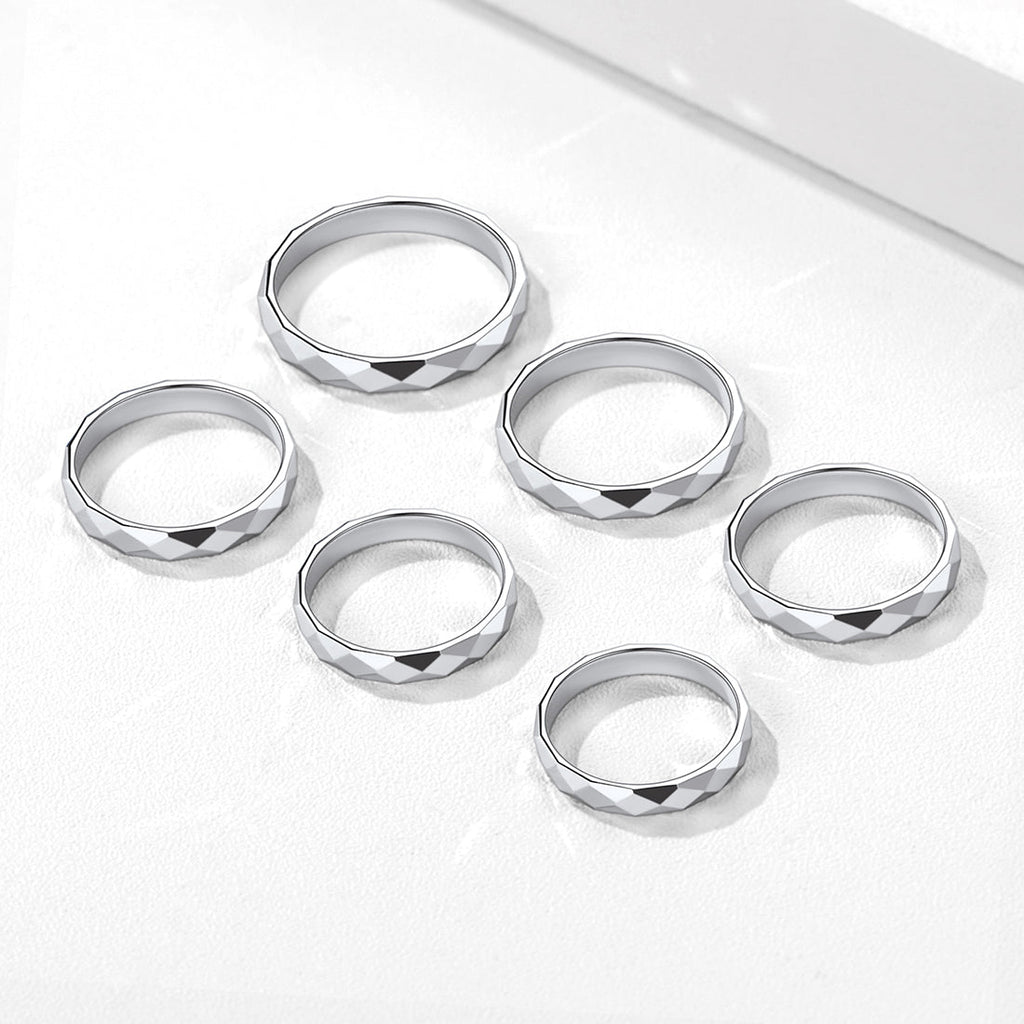 925 Sterling Silver 3mm Minimalist Band Rings for