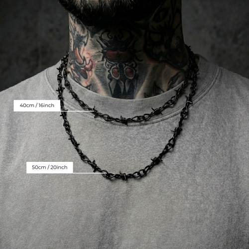 Black Barb Wire Necklace
