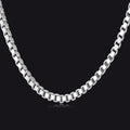 2mm Width Box Chain Link Necklace for