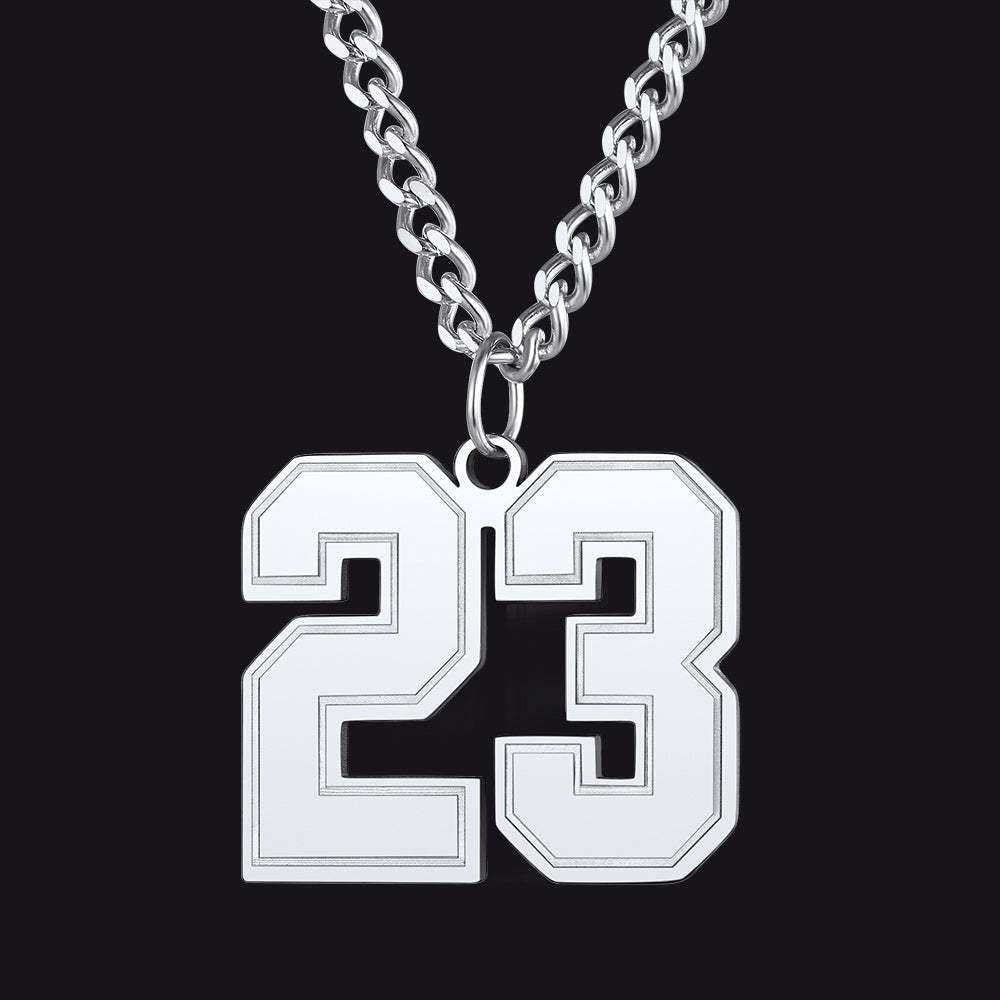 Personalized Sports Jersey Number Chain Necklace for Sport Fans