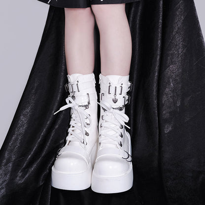 Subculture Night Short Boots Round Toe Muffin Boots