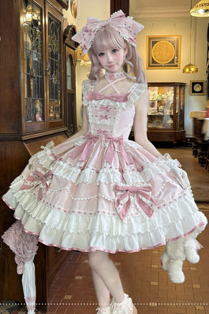 [pre-order] Lily's Tea Party Antique Lolita Dress Complete