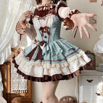 [pre-order] Mint Chocolate Lolita Tutu Sweet Dress + Ribbon Headband