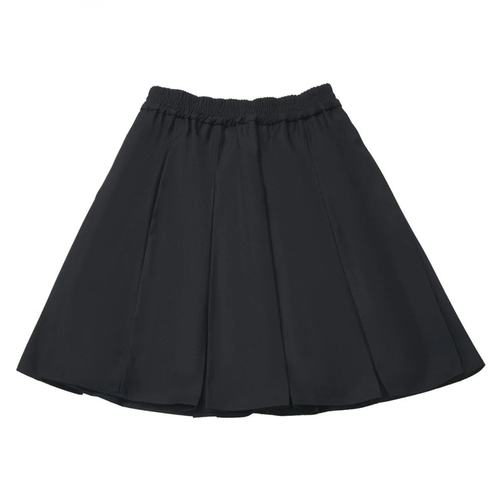 Lapel Checkered Collar Top + Skirt + Pants + Leg Warmers