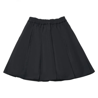 Lapel Checkered Collar Top + Skirt + Pants + Leg Warmers
