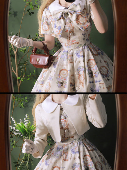 Eternal Echo Classical Print Lolita Dress Jacket Set