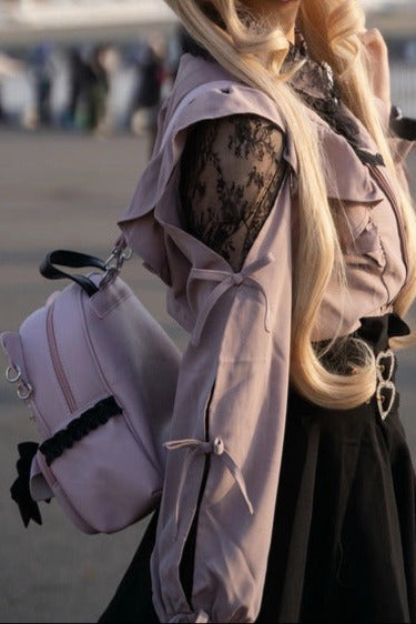 [pre-order] Cat Ear Jewel Ribbon Backpack