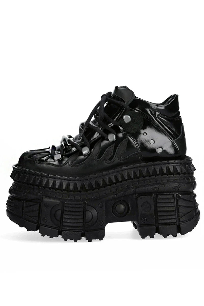 Mode Dark Fire Design Platform Shoes