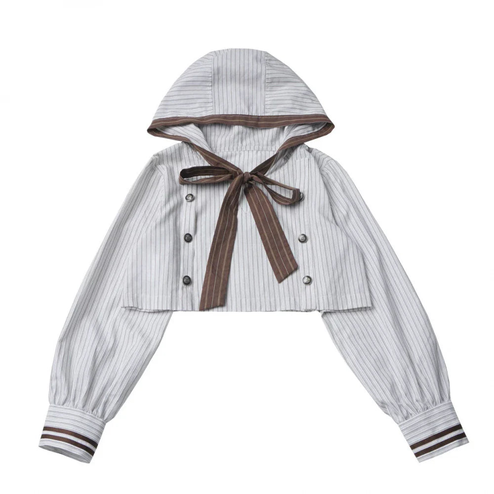 Hooded Top + Shirt + Skirt + Leg Warmers + Vest
