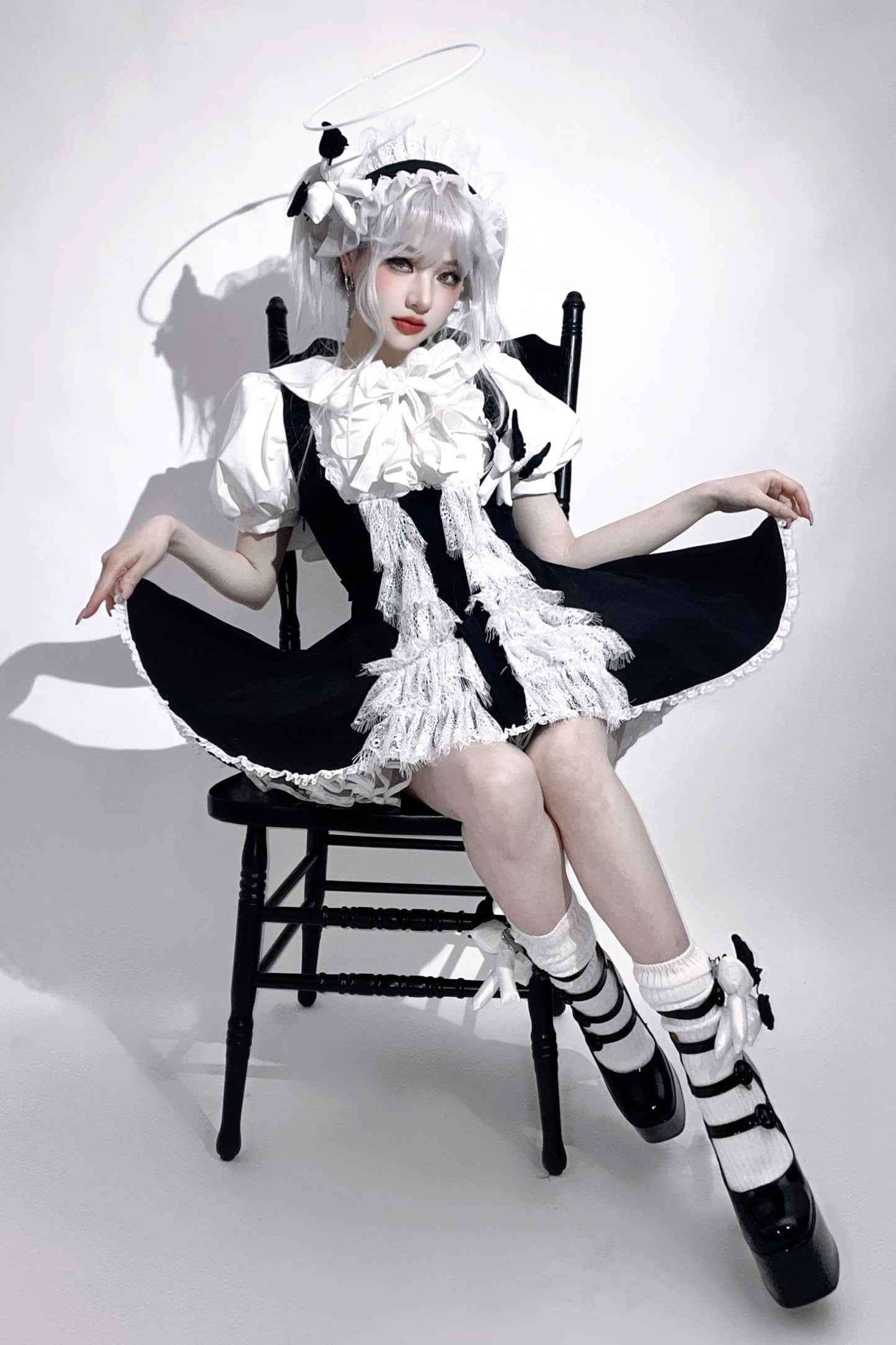 Little Angel Dark Gothic Lace Dress