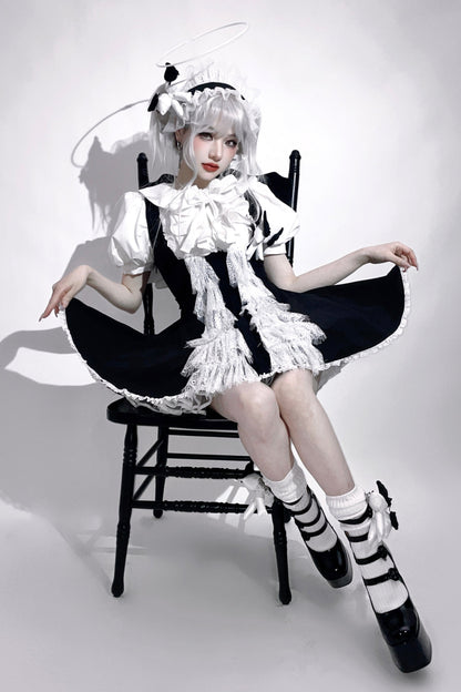 Little Angel Dark Gothic Lace Dress