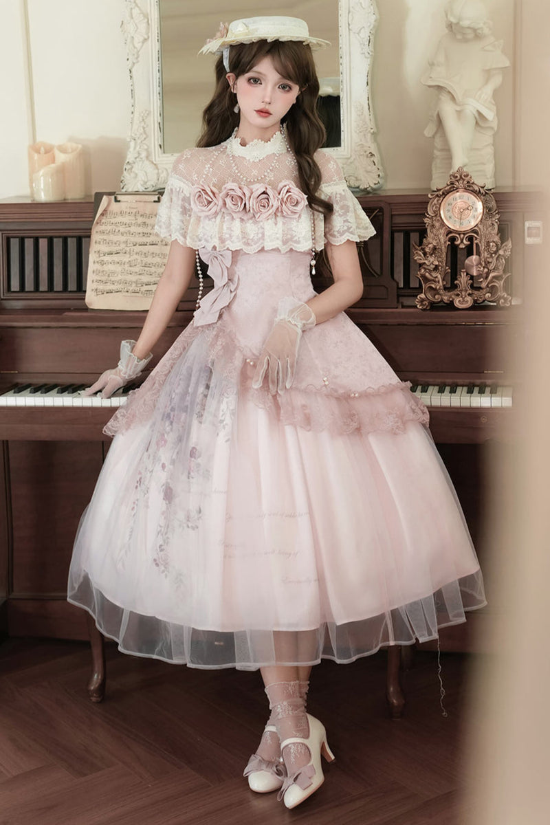 Sweet Pink Rose Lolita Set