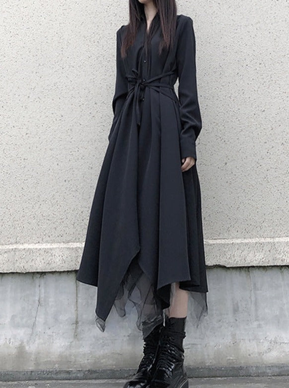 Hepburn Loose Shirt Dress