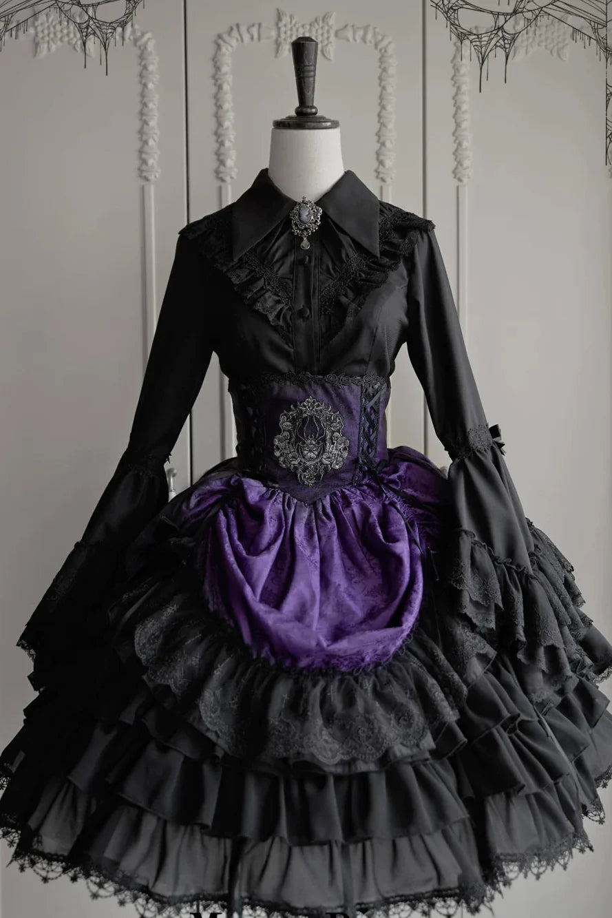 Moon River Gothic Skirt + Cape + Top + Bow