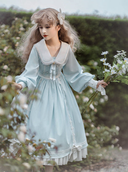 Rabbit Ears Sailor Pearl Bow French Doll Dress