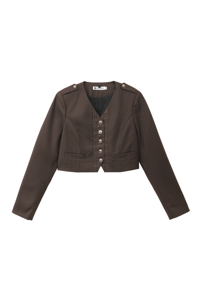 Retro College Jacket + Shirt + Skirt + Badge + Tie