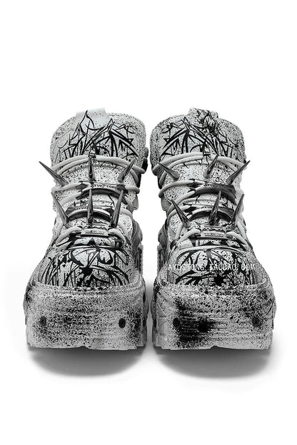 Crush Paint Design Platform Shoes