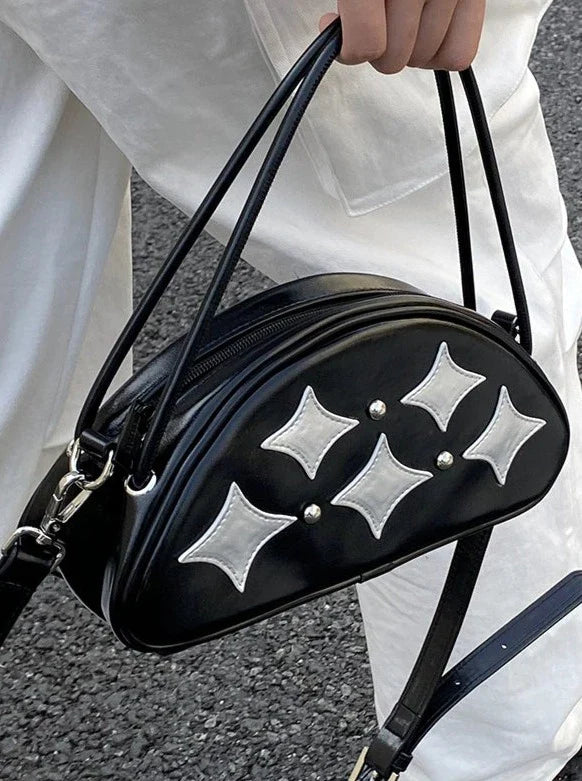 Diamond Studded Boston Bag