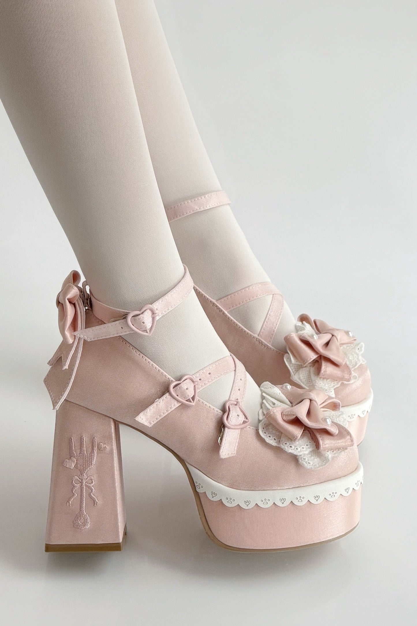 Sweet Ruffle Ribbon Lolita Shoes