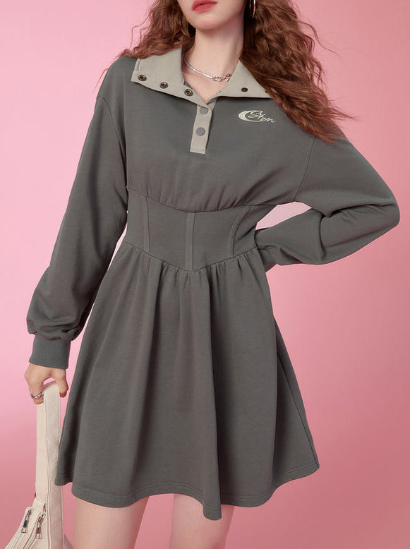 American Retro Waist Mark Design Dress