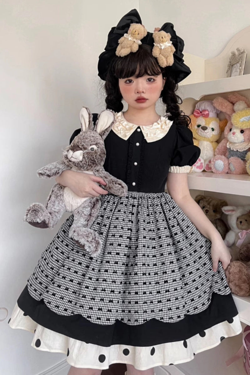 Peach Soda Dot Doll Lolita Dress