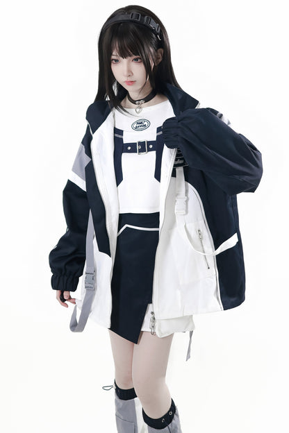 Subculture Cargo Short Coat + Jumper Skirt + Skirt + Leg Warmers