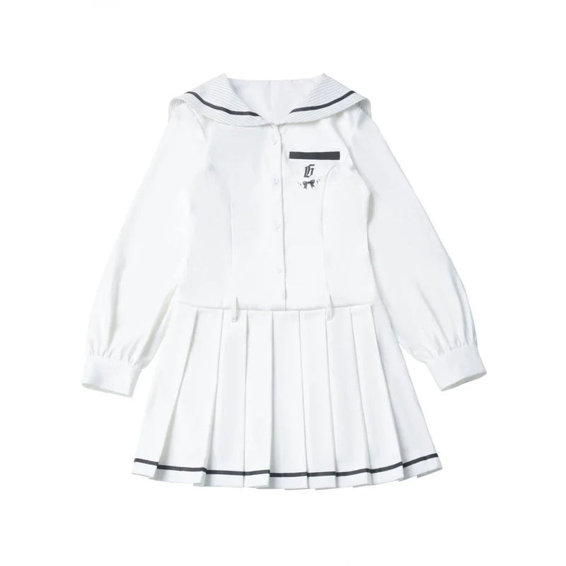 Monochrome Girl Sailor Dress + Shirt + Skirt + Bow Tie